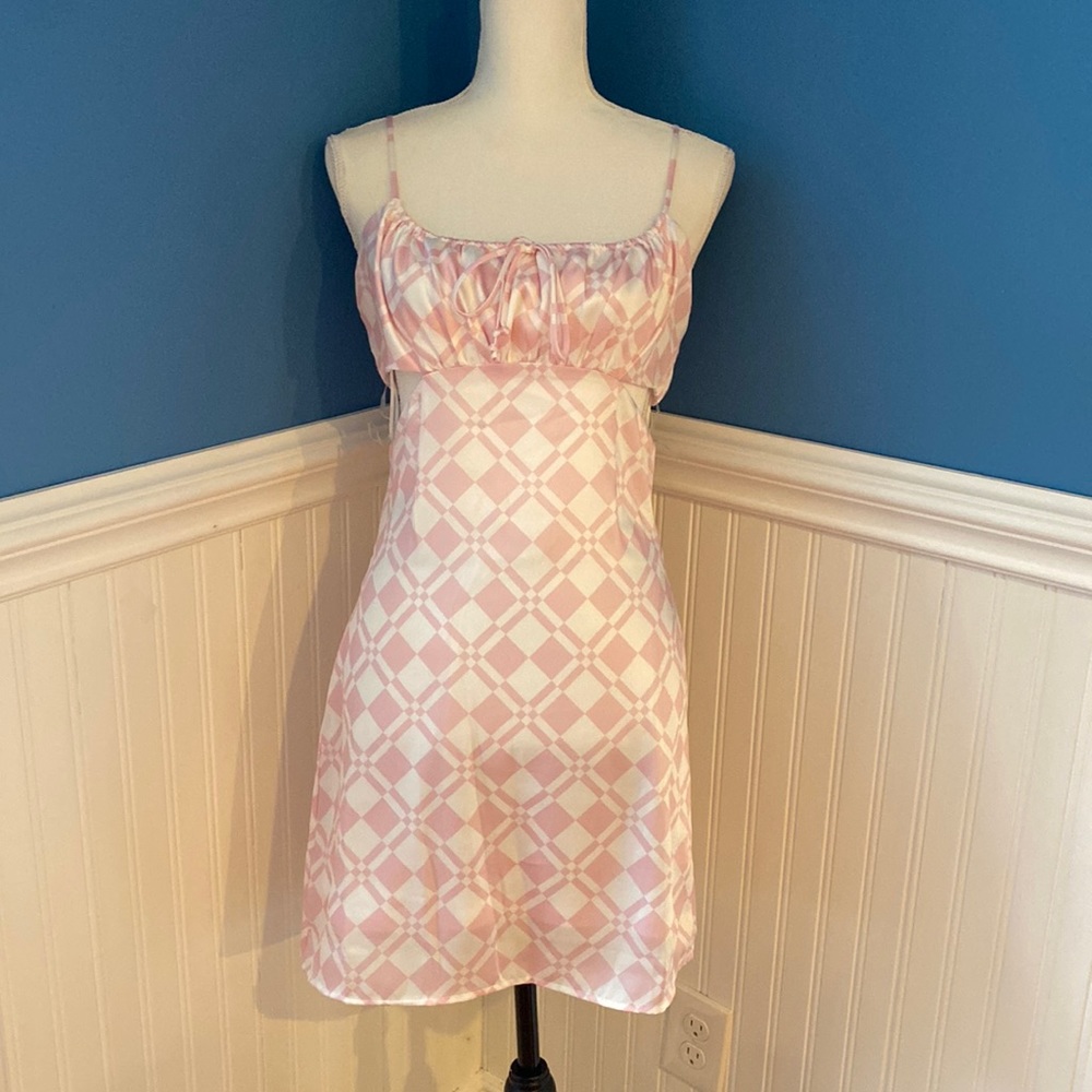 Cotton Candy LA Tie Front Print Dress